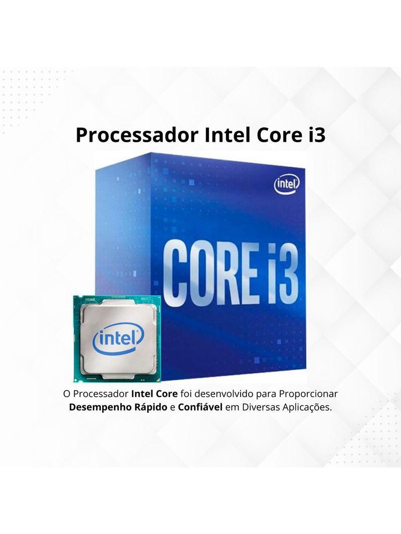 Computador Completo Intel Core I3 16gb Monitor 195 Hdmi Ssd 1tb Windows