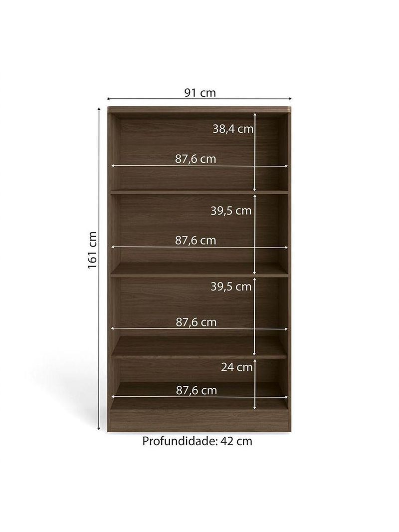 Armário Estante 2 Portas Com Chave Versatile Munique 91cm