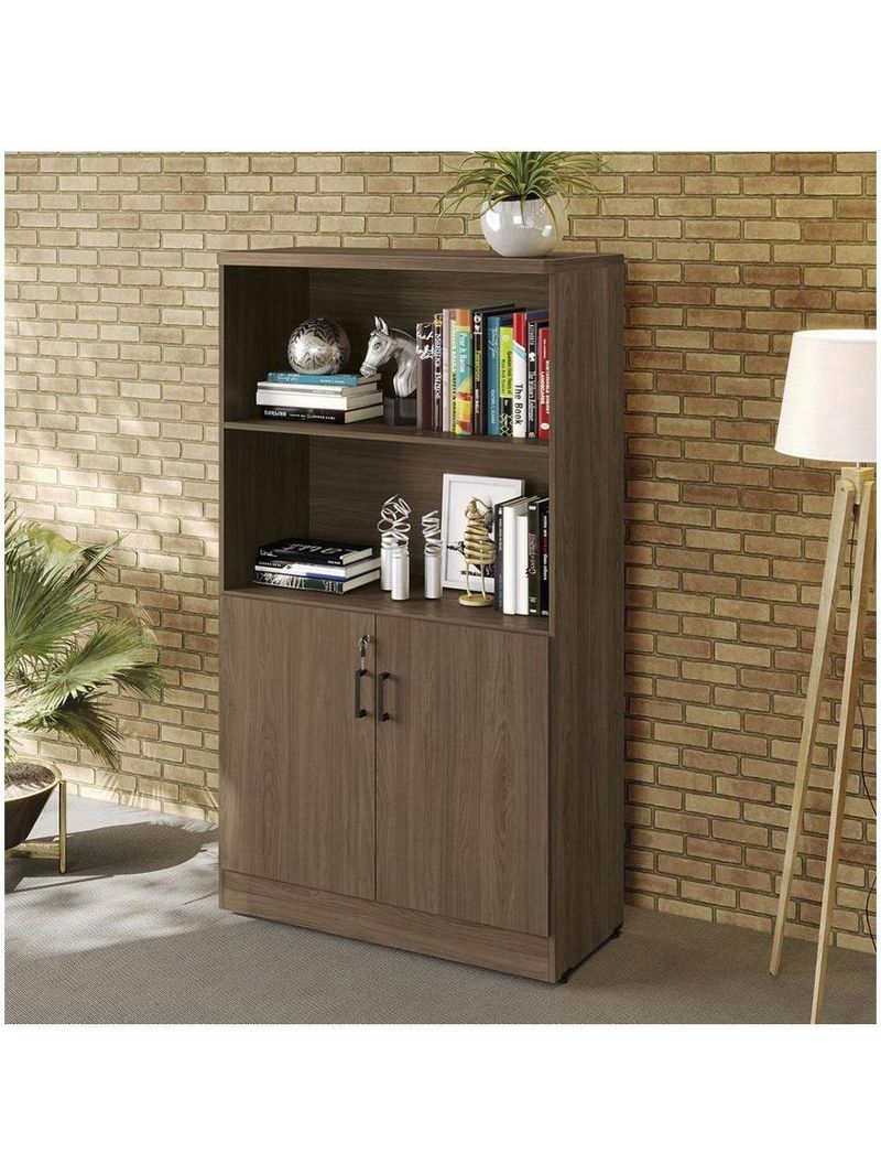 Armário Estante 2 Portas Com Chave Versatile Munique 91cm