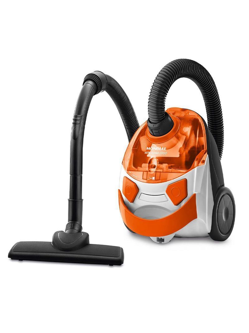 Aspirador De Pó Mondial Turbo Hepa Branco e Laranja AP-15 127V