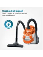 Aspirador De Pó Mondial Turbo Hepa Branco e Laranja AP-15 127V