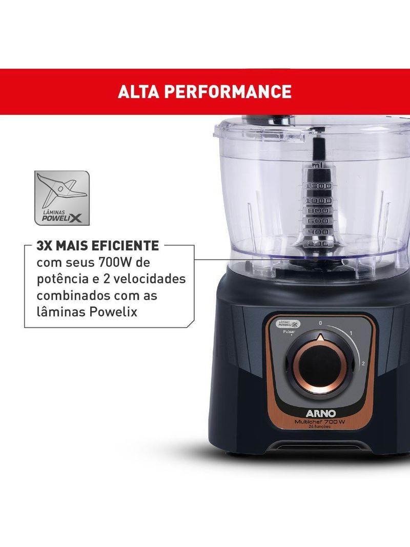 Multiprocessador Arno Multichef 700W Preto MP72 110V