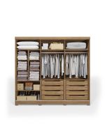 Guarda-roupa Casal Mdf Kappesberg C/pés 3 Portas 8 Gavetas