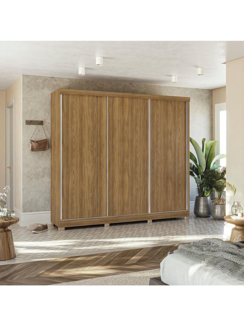 Guarda-roupa Casal Mdf Kappesberg C/pés 3 Portas 8 Gavetas