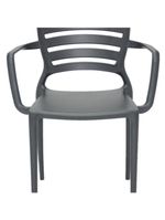 Cadeira Sofia Encosto Vazado com Braço Grafite Tramontina