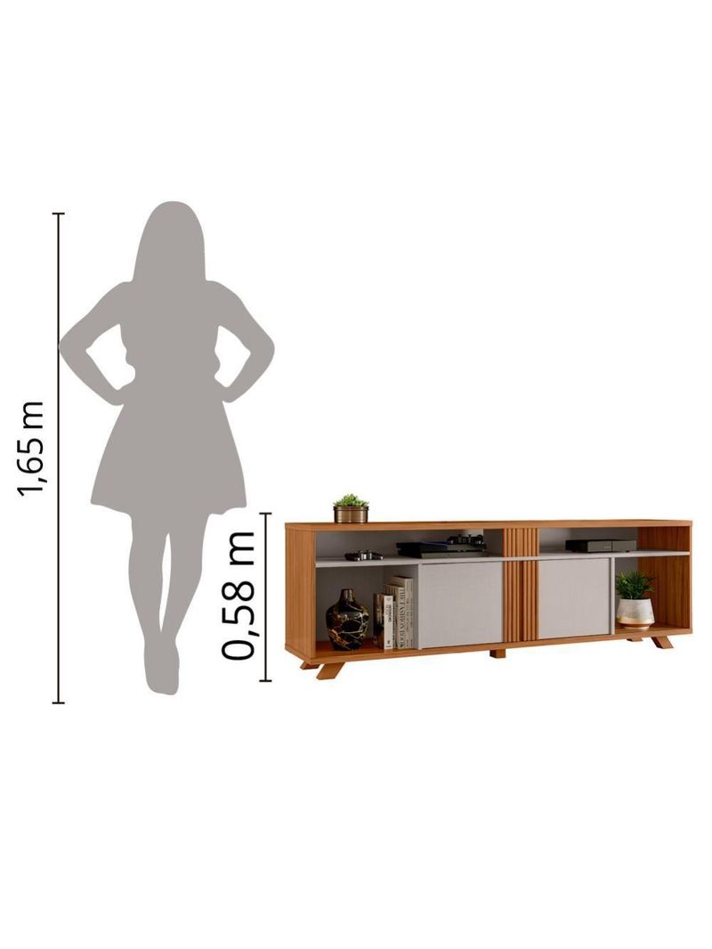 Rack Bancada Para Tv Até 70 Polegadas 1,80M Nt 1290