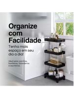 Estante Organizadora Móvel 4 Andares Prateleiras Com Rodízios