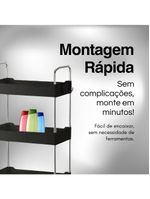 Estante Organizadora Móvel 4 Andares Prateleiras Com Rodízios