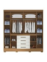 Guarda-Roupa Casal Nápole 2045149 e Armário Multiuso New 2000192 Atacama Off White – Aramóveis