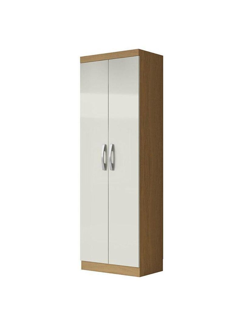 Guarda-Roupa Casal Nápole 2045149 e Armário Multiuso New 2000192 Atacama Off White – Aramóveis