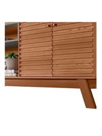 Rack Camboriú 160Cm Para Tv Até 65" Amêndoa E Titânio