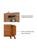 Rack Camboriú 160Cm Para Tv Até 65" Amêndoa E Titânio