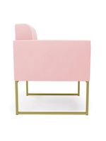 Kit 1 Sofá Namoradeira E 2 Poltronas Elisa  Base Metálica