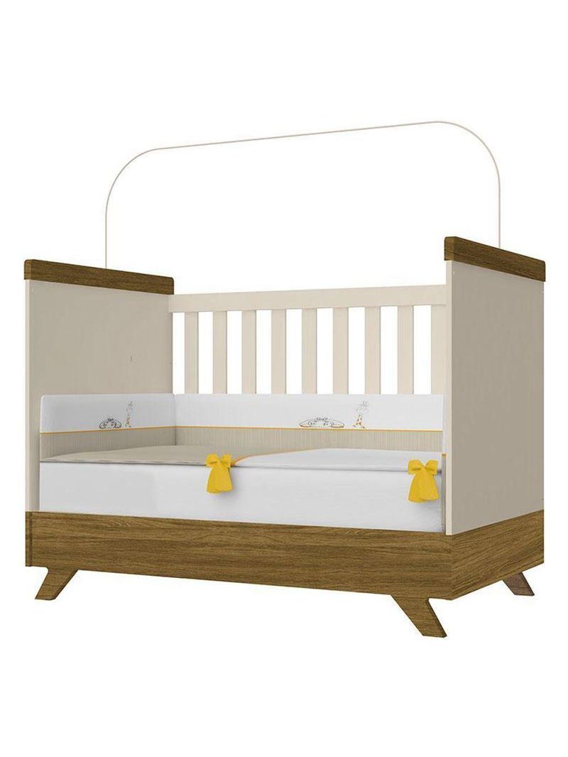 Berço Americano Retro Vitória Off White Carvalho – Canaã