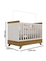 Berço Americano Retro Vitória Off White Carvalho – Canaã