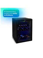 Adega de Vinhos Compressor HQ 48 Litros 16 Garrafas Preto HQ-AV16H 127V