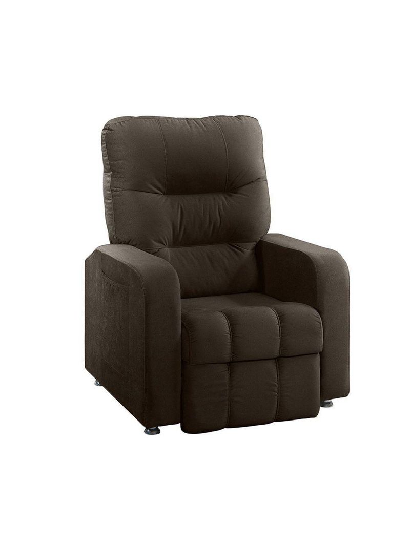 Poltrona Dallas Veludo Marrom Js Móveis Marrom