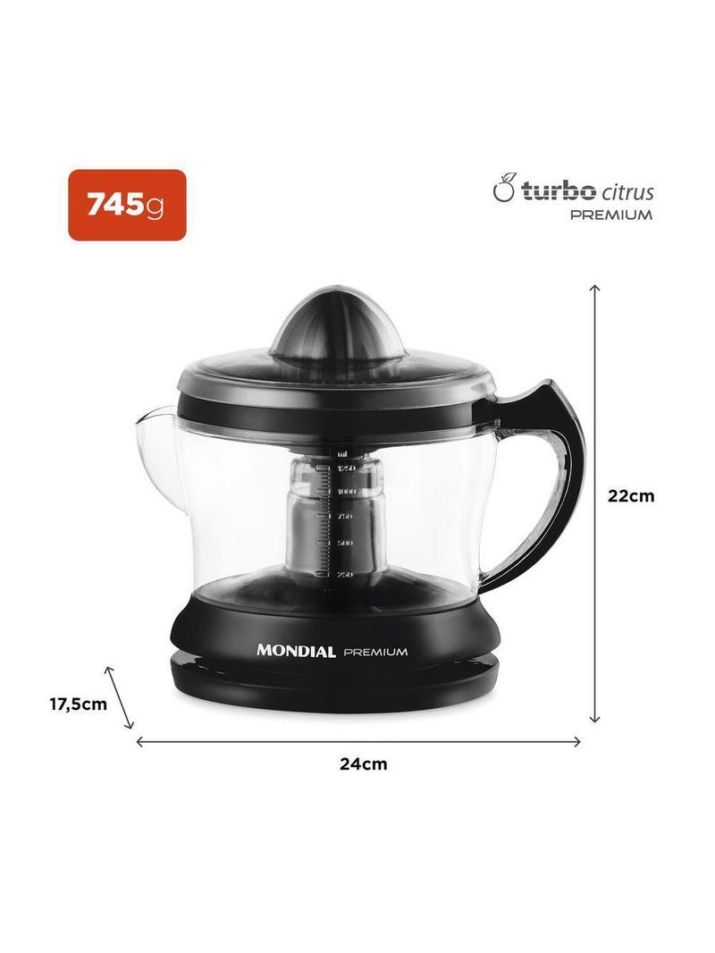 Espremedor Mondial Premium E-02 - 127V - Preto