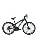 Bicicleta Viking X Tuff 25/30 Freeride Aro 26 Freio A Disco 21 Velocidades Cambios Shimano Preto Amarelo Vikingx