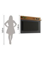 Painel Para Tv Smart Até 50 Polegadas Nt 1185 Notável Preto/ Freijó Trend 1,35m Preto