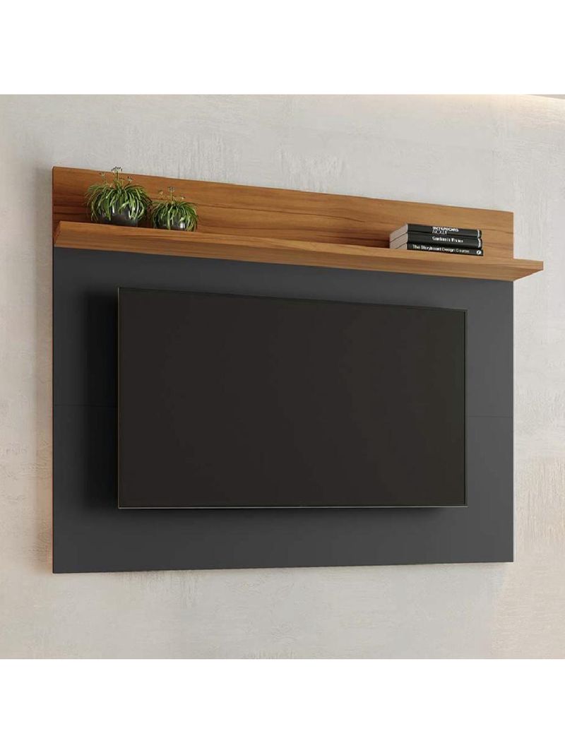 Painel Para Tv Smart Até 50 Polegadas Nt 1185 Notável Preto/ Freijó Trend 1,35m Preto