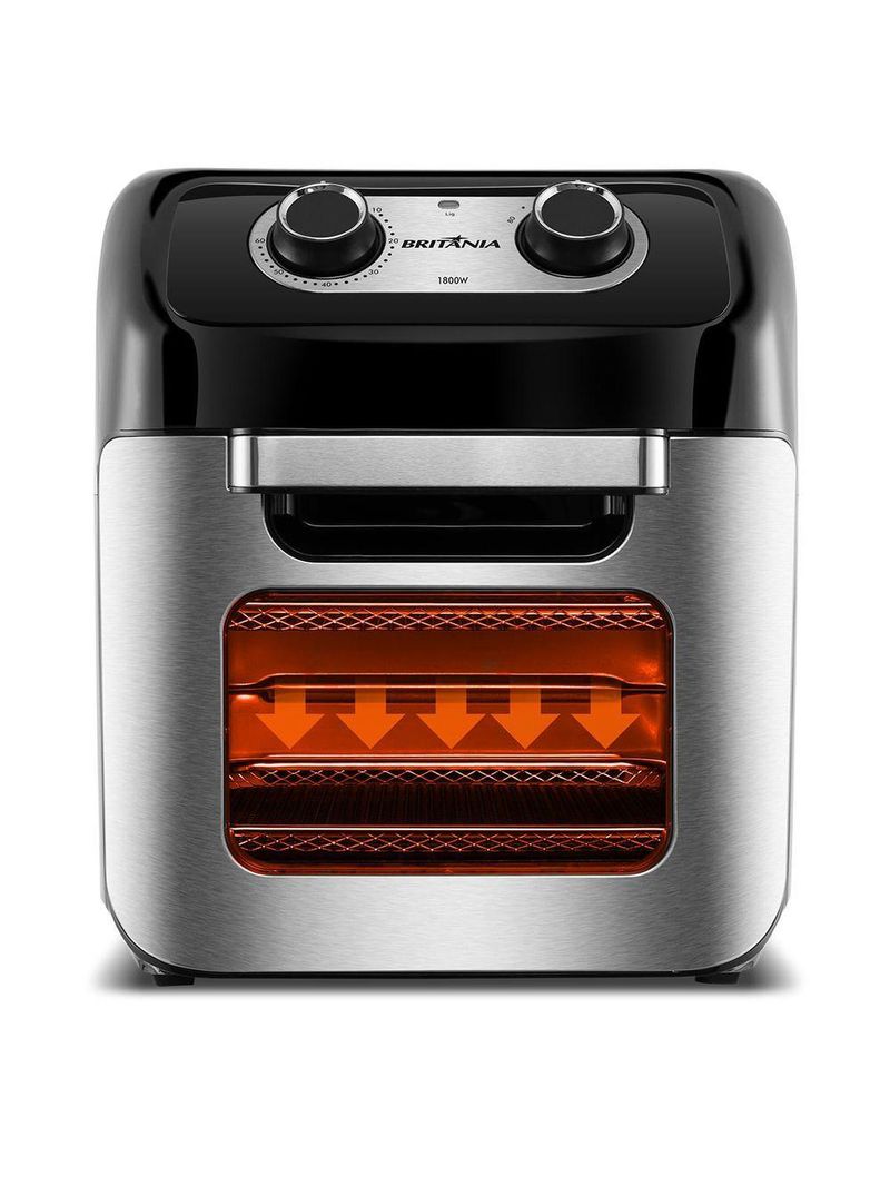 Air Fryer Oven Britânia 12L 3 Em 1 1800W BFR2300P 110V