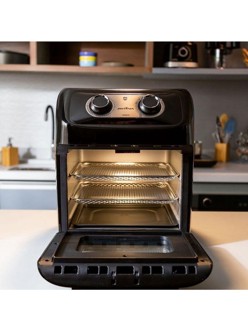 Air Fryer Oven Britânia 12L 3 Em 1 1800W BFR2300P 110V