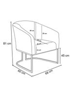 Namoradeira E 2 Poltronas Base Industrial Dourado Stella Suede Cinza D03 - D'rossi