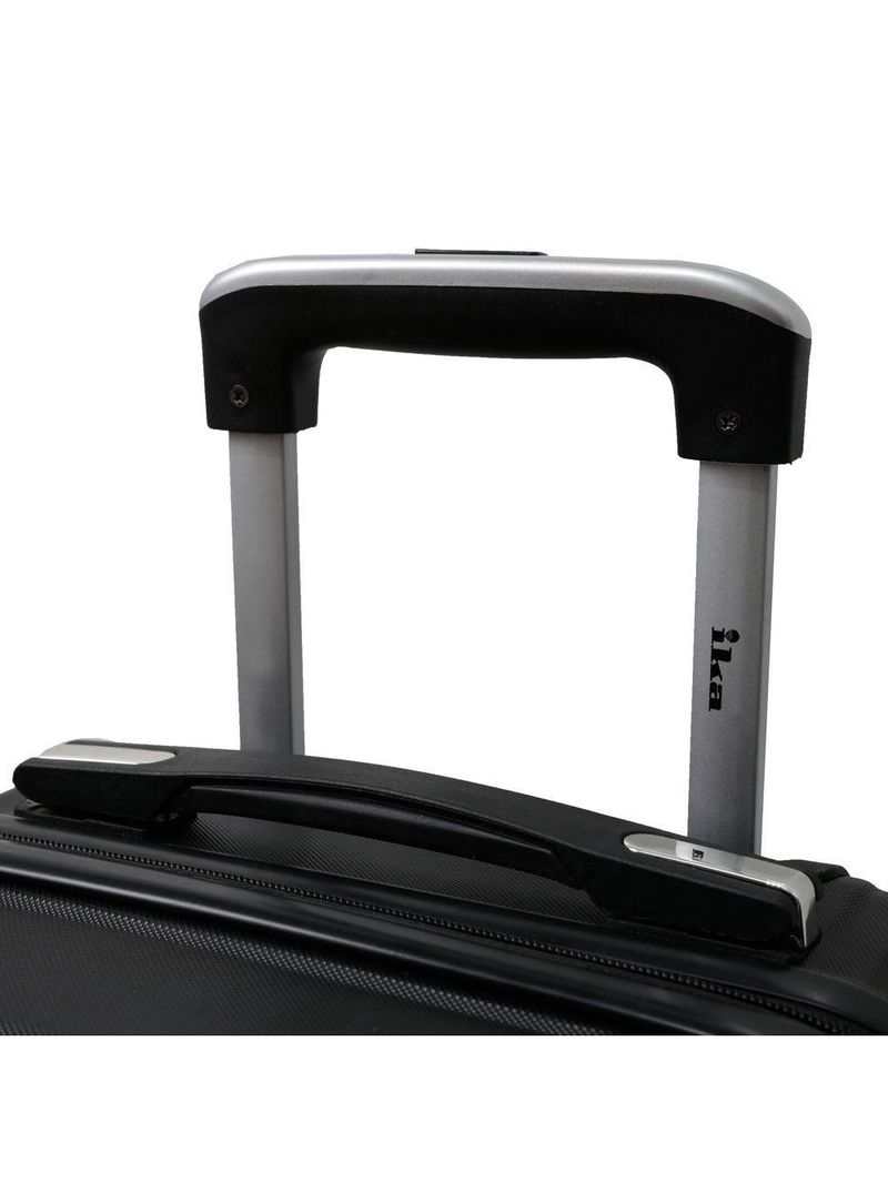 Mala de Bordo Pequena para Viagem em ABS IKA Vanguard Cadeado Integrado Rodas Duplas 360º Preto - P