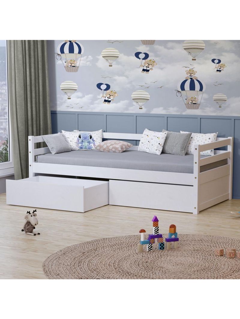 Cama Solteiro Dreams Com 02 Gavetas   Megamobilia