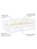 Cama Solteiro Dreams Com 02 Gavetas   Megamobilia