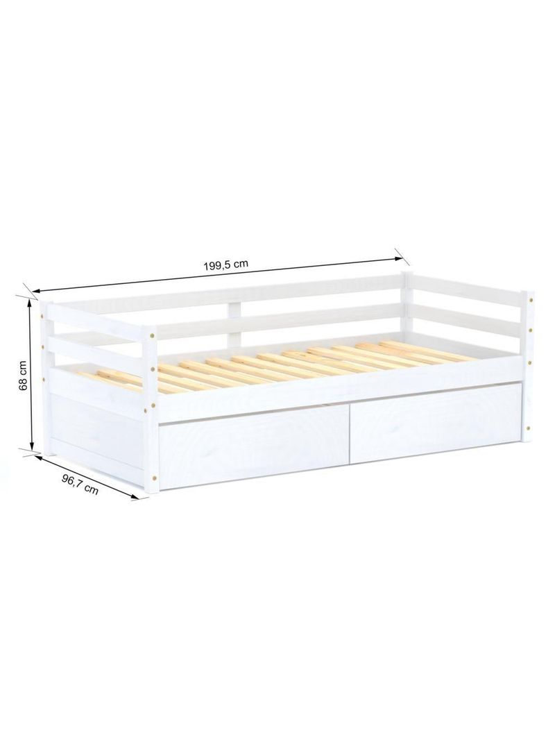 Cama Solteiro Dreams Com 02 Gavetas   Megamobilia