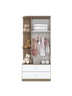 Guarda Roupa Infantil Amarelinha 2 Portas Rústico Branco – Henn