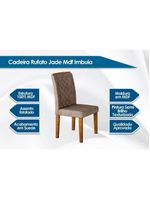 Kit 2 Cadeiras De Cozinha Jade Madeira Capuccino-suede Creme