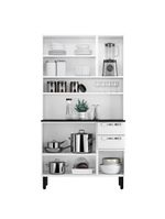 Armário de Cozinha Aço Compacto 105cm 6 Portas 2 Gavetas Itatiaia Pratika - Cor: Branco