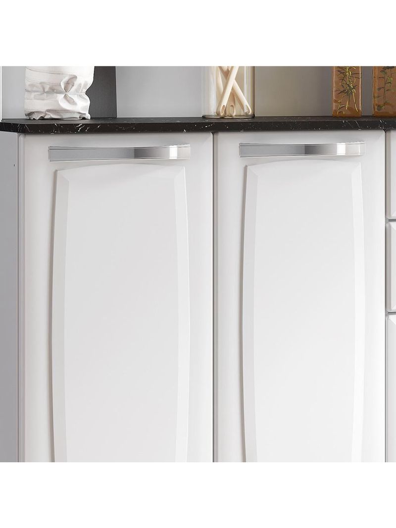 Armário de Cozinha Aço Compacto 105cm 6 Portas 2 Gavetas Itatiaia Pratika - Cor: Branco