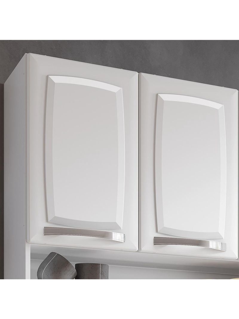 Armário de Cozinha Aço Compacto 105cm 6 Portas 2 Gavetas Itatiaia Pratika - Cor: Branco