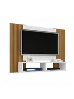 Painel Para Tv Até 48 Polegadas Com 2 Nichos Navi Bechara Branco Com Castanho