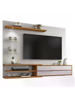 Painel Para Tv Até 60 " Off White E Freijó