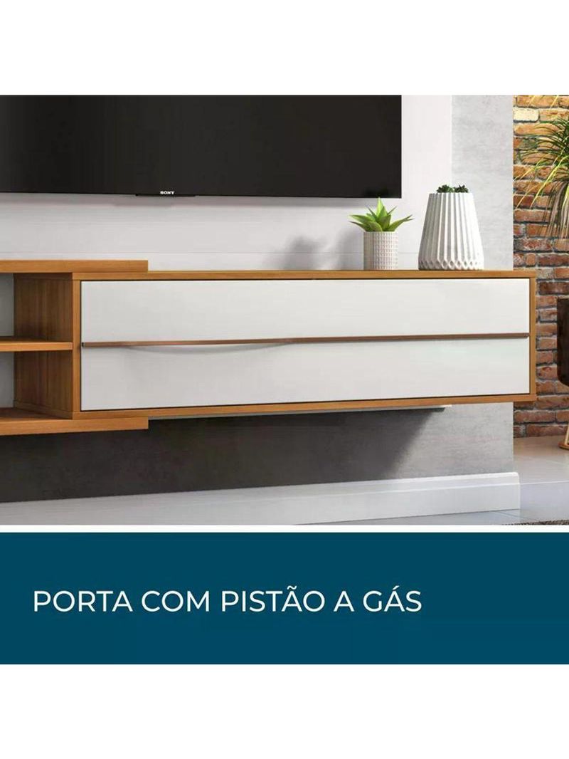 Painel Para Tv Até 60 " Off White E Freijó
