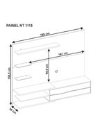 Painel Para Tv Até 60 " Off White E Freijó