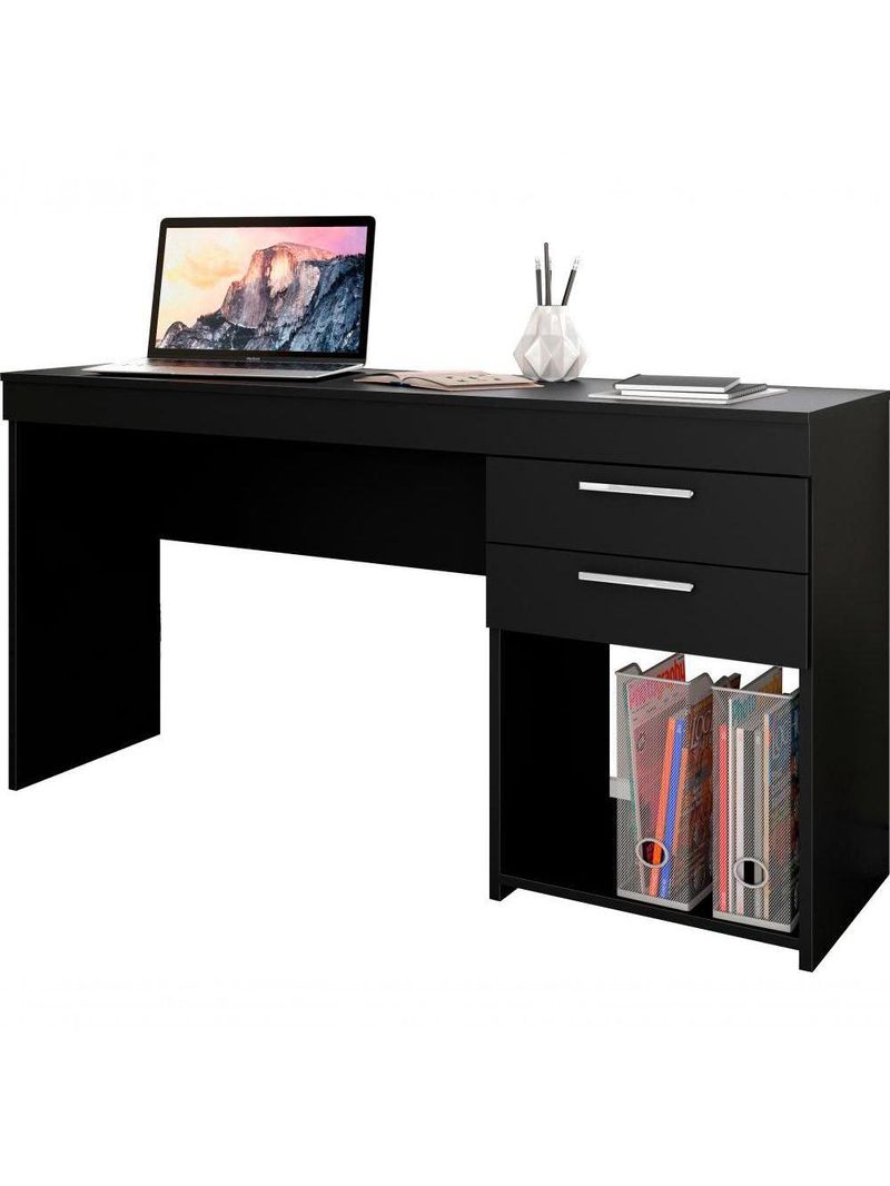 Escritório Compacto 2 Peças Office Tx Notável Móveis – Preto Tx