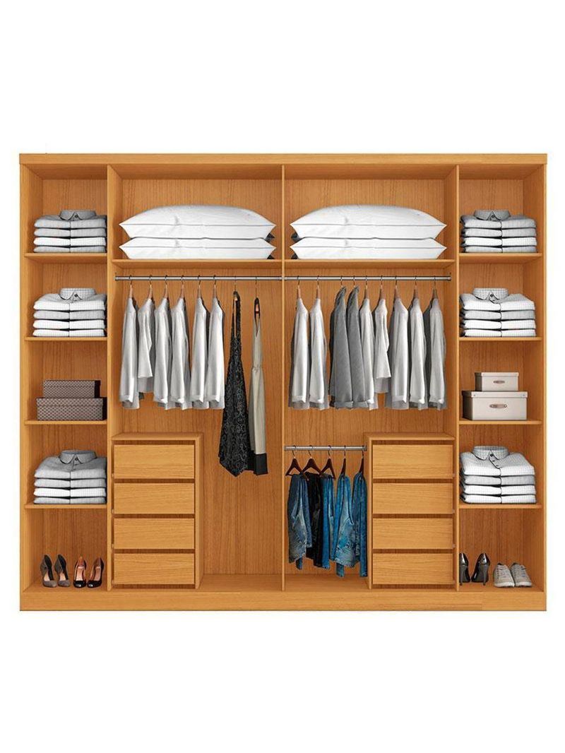 Guarda Roupa Casal Canadá 2030290 Cinamomo Off White - Aramóveis