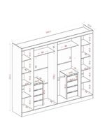 Guarda Roupa Casal Canadá 2030290 Cinamomo Off White - Aramóveis