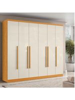 Guarda Roupa Casal Canadá 2030290 Cinamomo Off White - Aramóveis