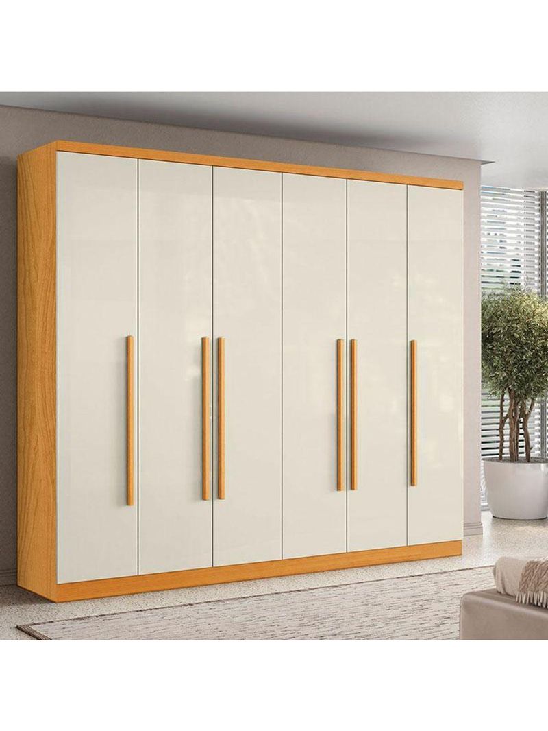 Guarda Roupa Casal Canadá 2030290 Cinamomo Off White - Aramóveis