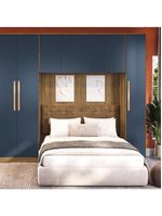 Guarda-roupa 1 Porta Kappesberg Adapt Nogueira/azul Profundo