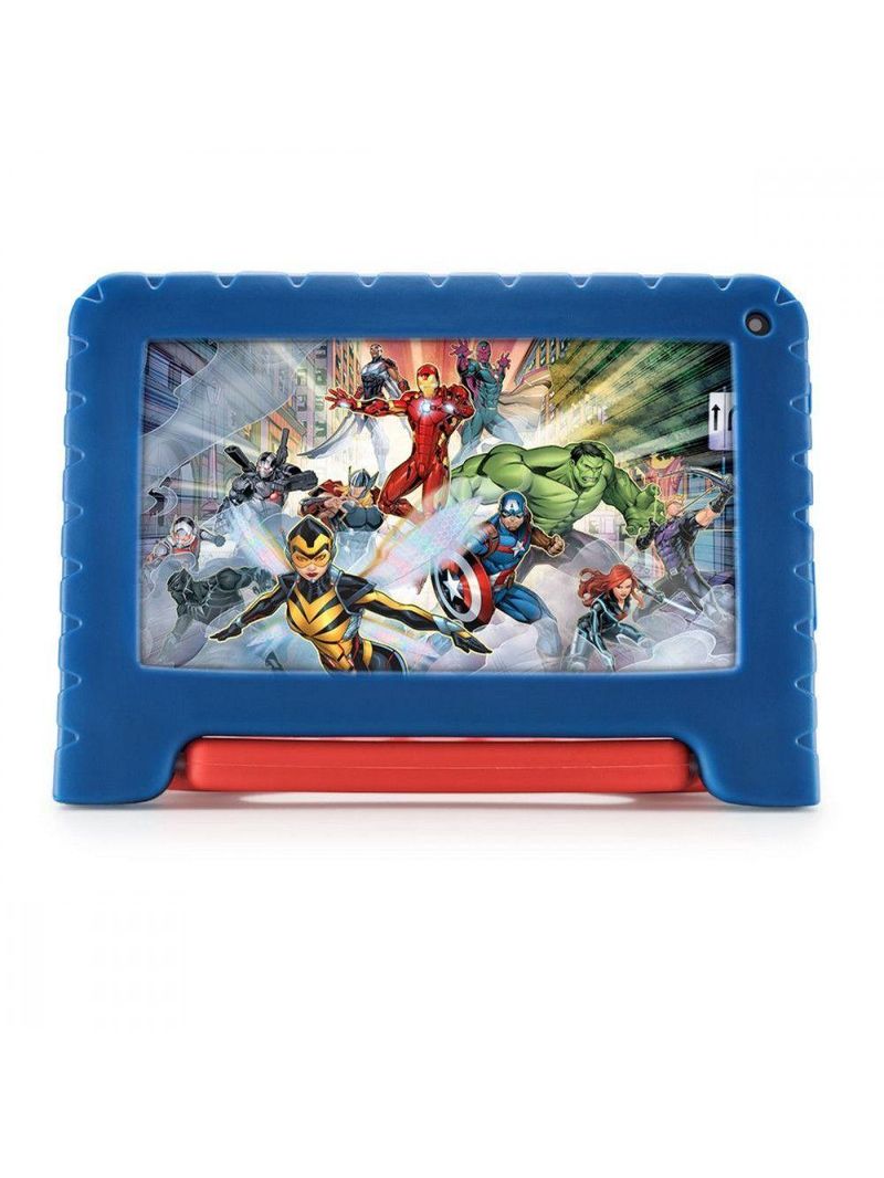 Tablet Multilaser Infantil Marvel Vingadores Tela 7 Wifi Azul Bivolt