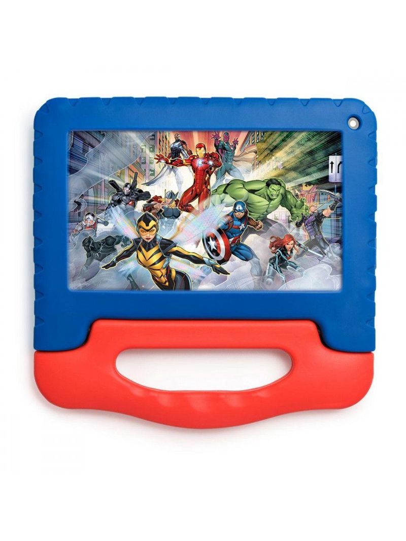 Tablet Multilaser Infantil Marvel Vingadores Tela 7 Wifi Azul Bivolt
