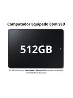 PC Gamer Computador Completo Intel Core i7 16GB SSD 512GB Kit Gamer Headset Monitor 19,5\" Windows
